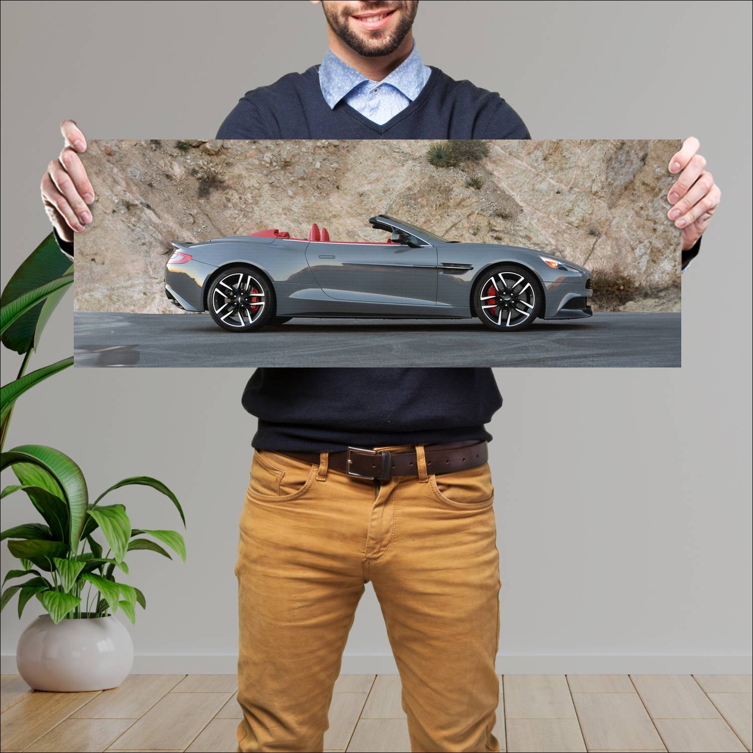 Cuadro grande 30x80cm 2013 aston martin vanquish v 458 Aston Martin
