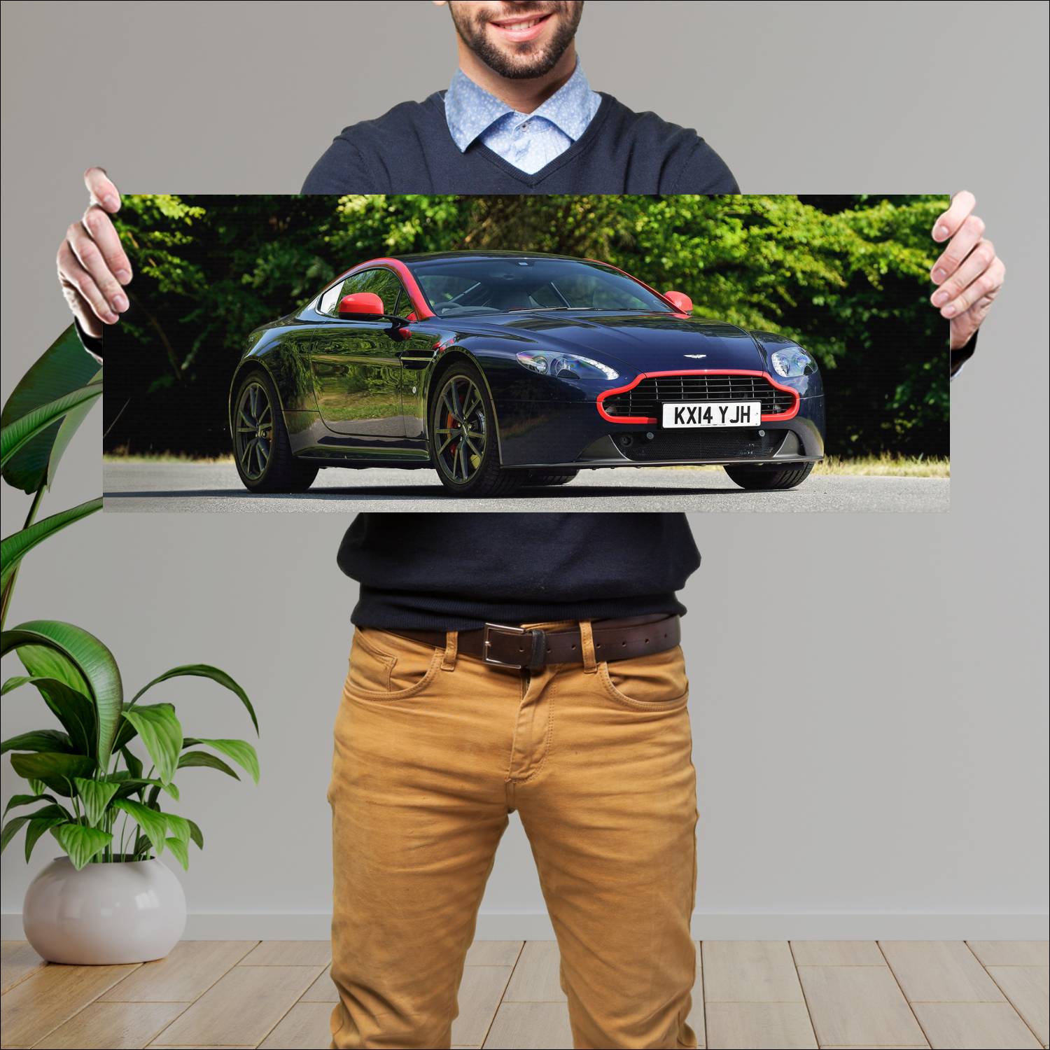 Cuadro grande 30x80cm 2014 aston martin v8 vantage 483 Aston Martin