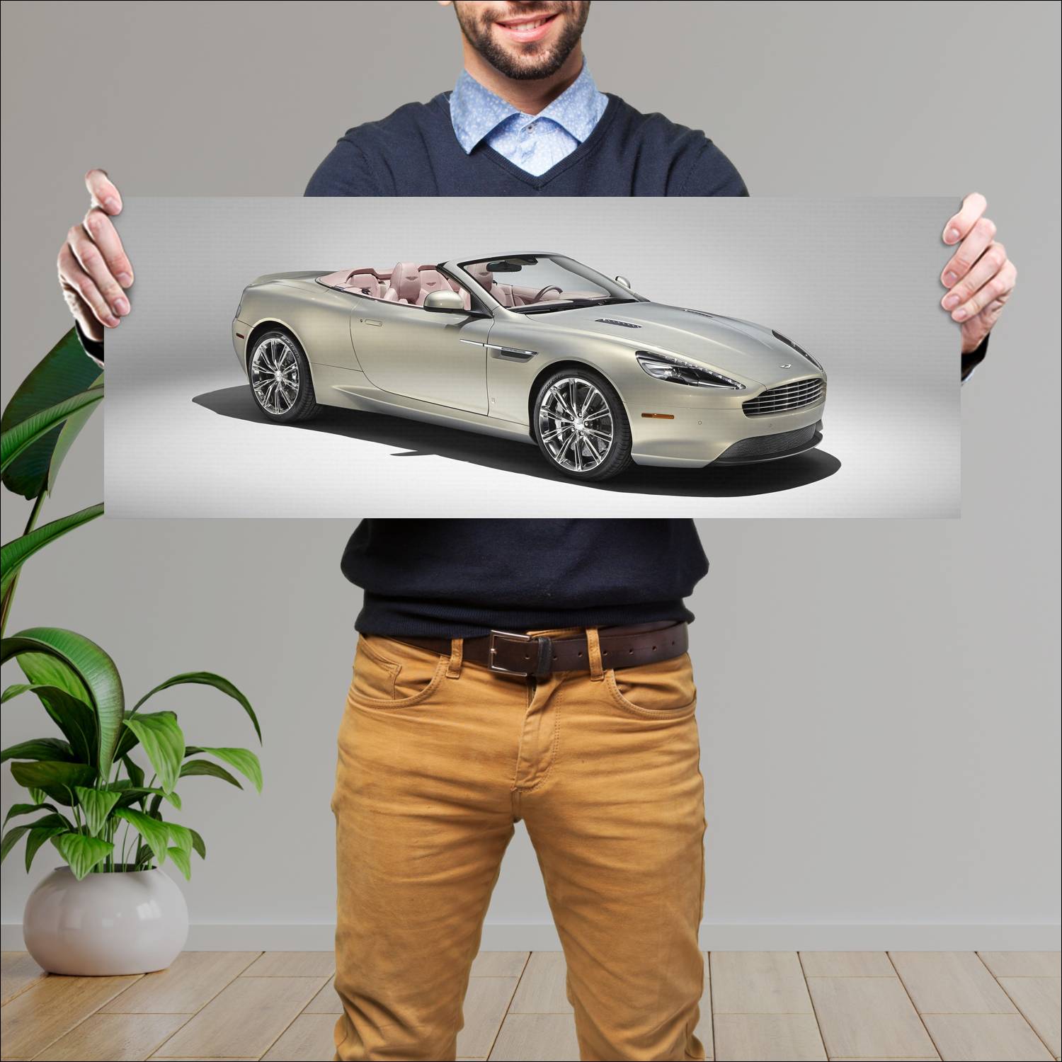 Cuadro grande 30x80cm 2014 q by aston martin db9 v 494 Aston Martin