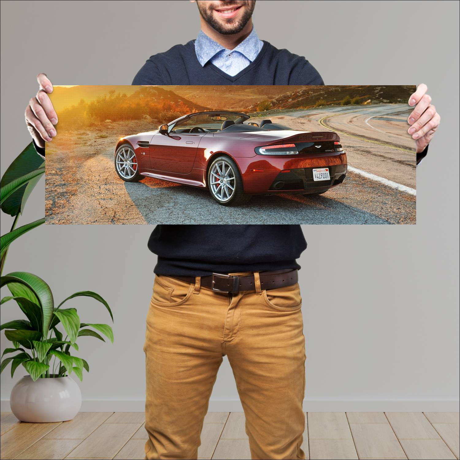 Cuadro grande 30x80cm 2015 aston martin v12 vantag 509 Aston Martin