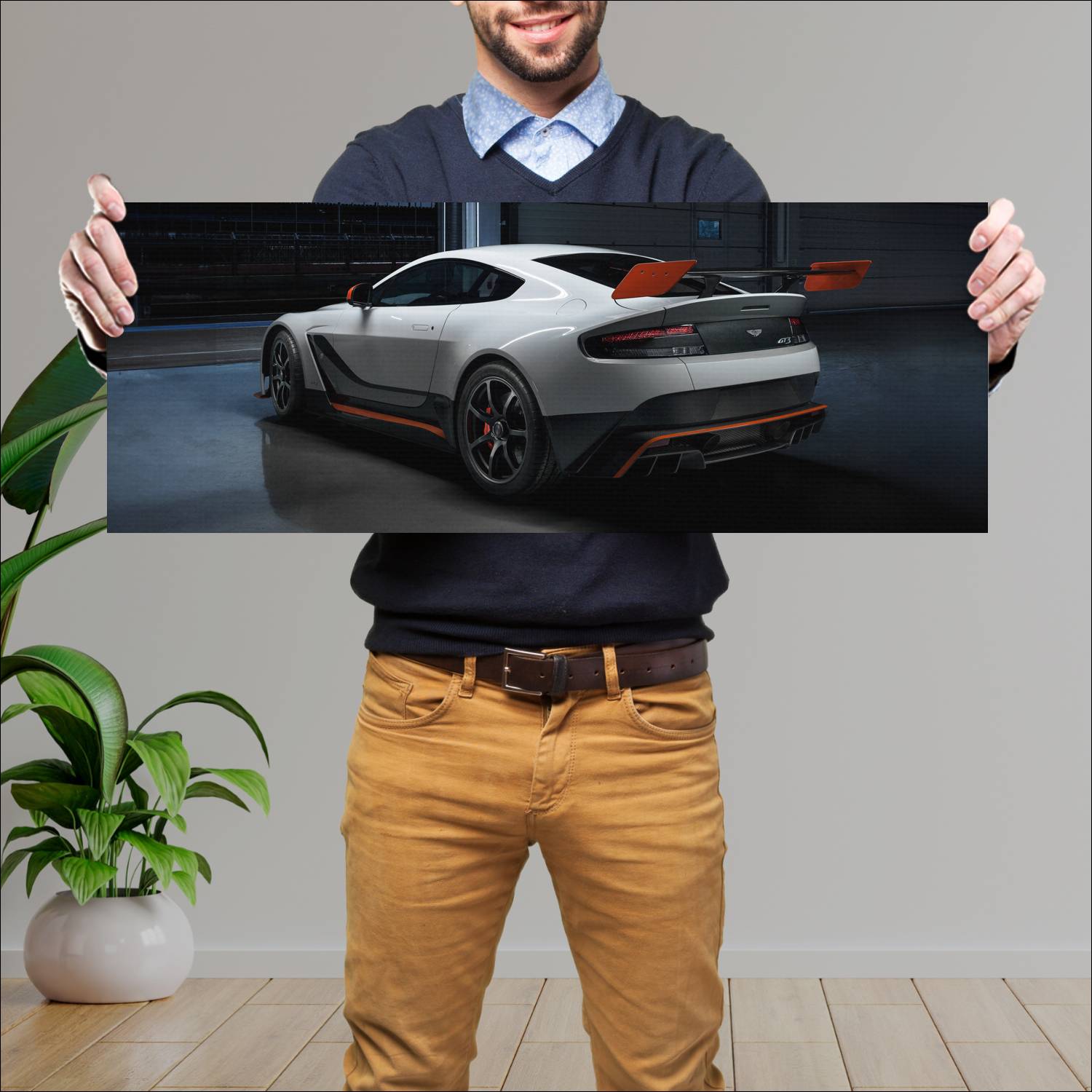 Cuadro grande 30x80cm 2015 aston martin vantage gt 513 Aston Martin