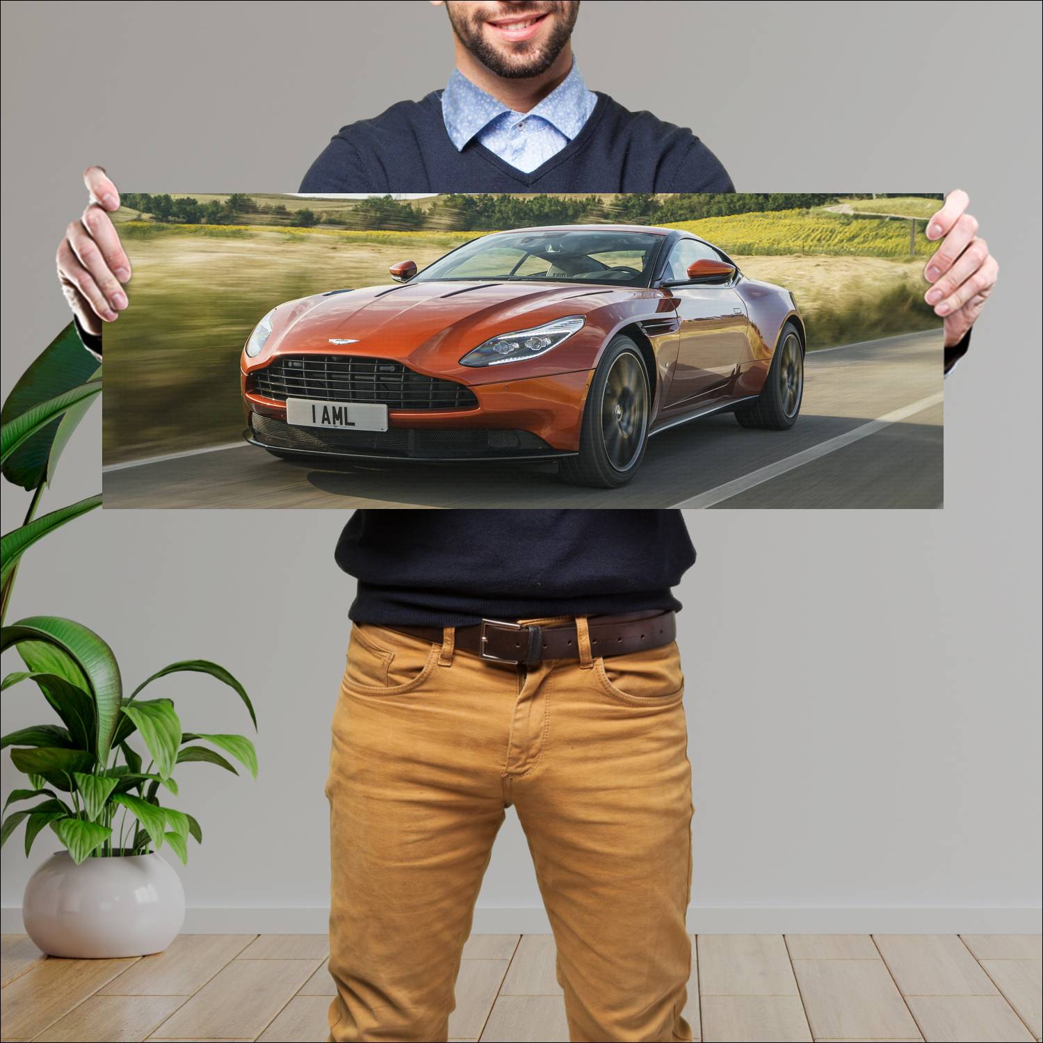 Cuadro grande 30x80cm 2016 aston martin db11 auto 522 Aston Martin