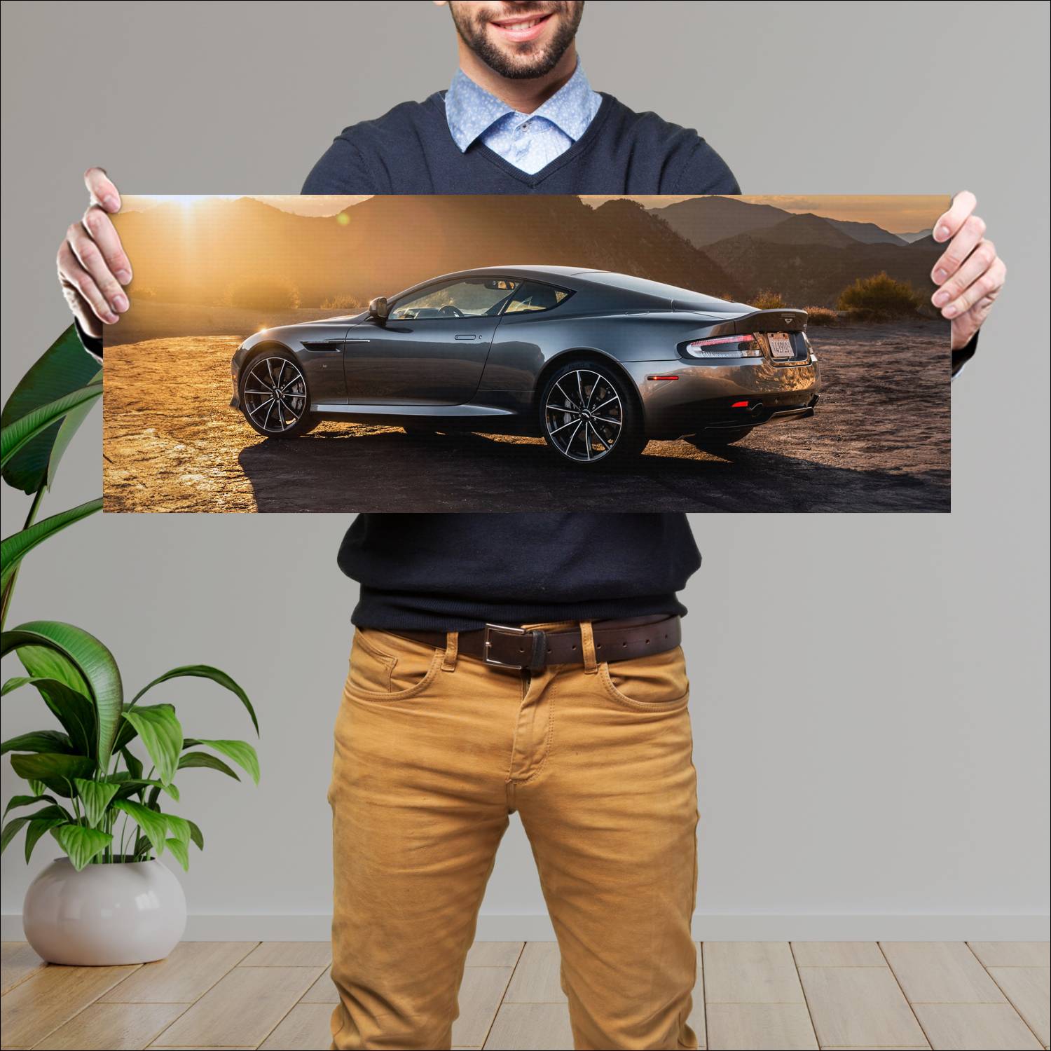 Cuadro grande 30x80cm 2016 aston martin db9 gt us 528 Aston Martin