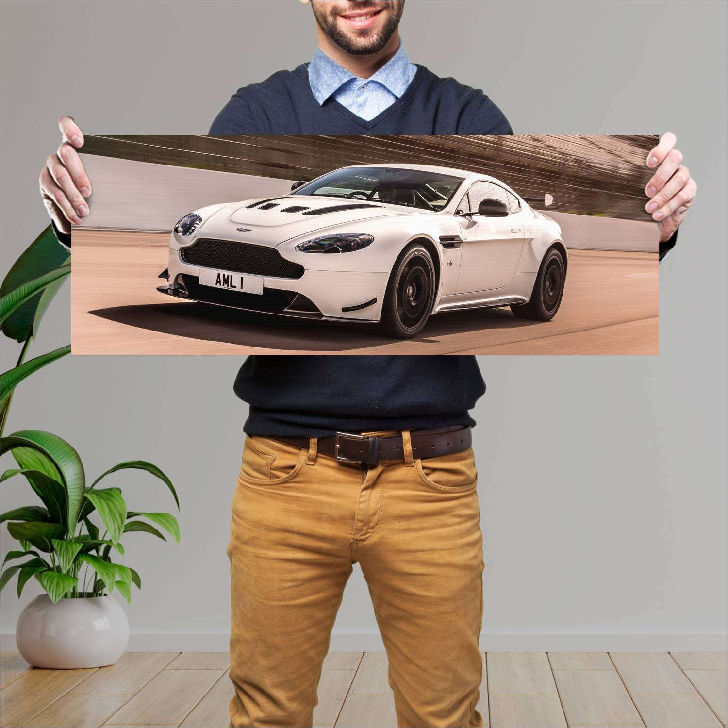 Cuadro grande 30x80cm 2017 aston martin v12 vantag 550 Aston Martin