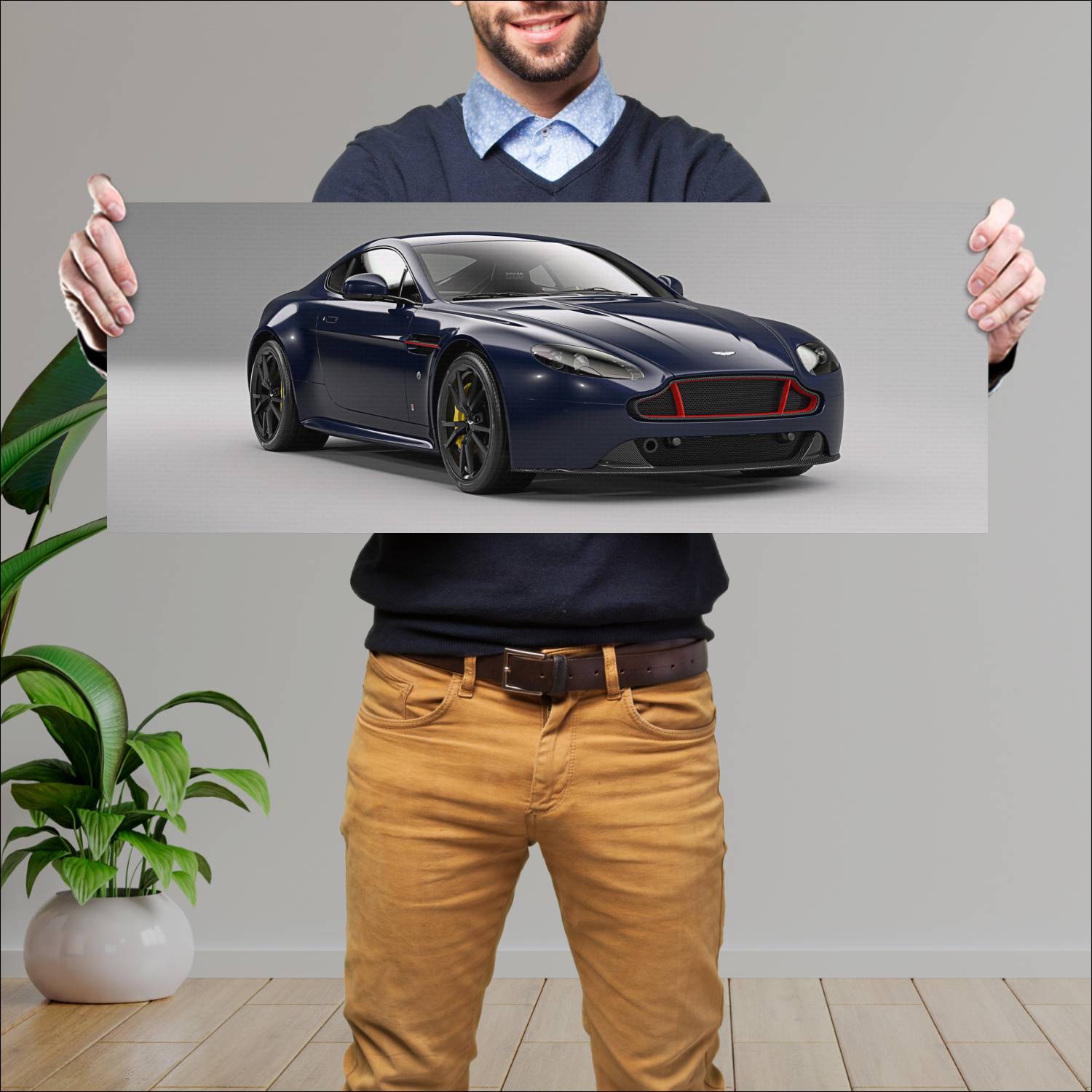 Cuadro grande 30x80cm 2017 aston martin v8 vantage 556 Aston Martin