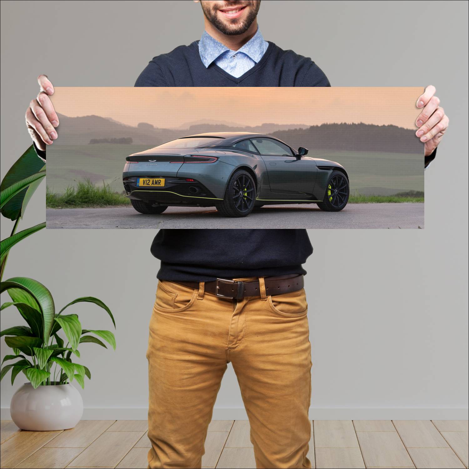Cuadro grande 30x80cm 2018 aston martin db11 amr s 585 Aston Martin