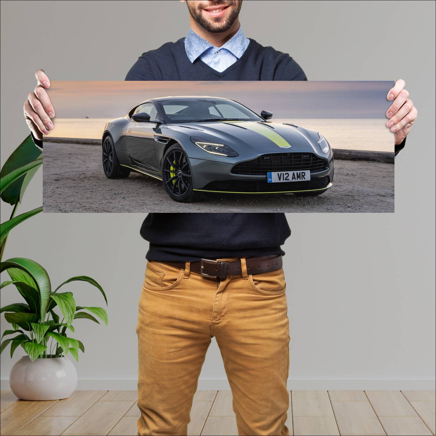 Cuadro grande 30x80cm 2018 aston martin db11 amr s 587 Aston Martin
