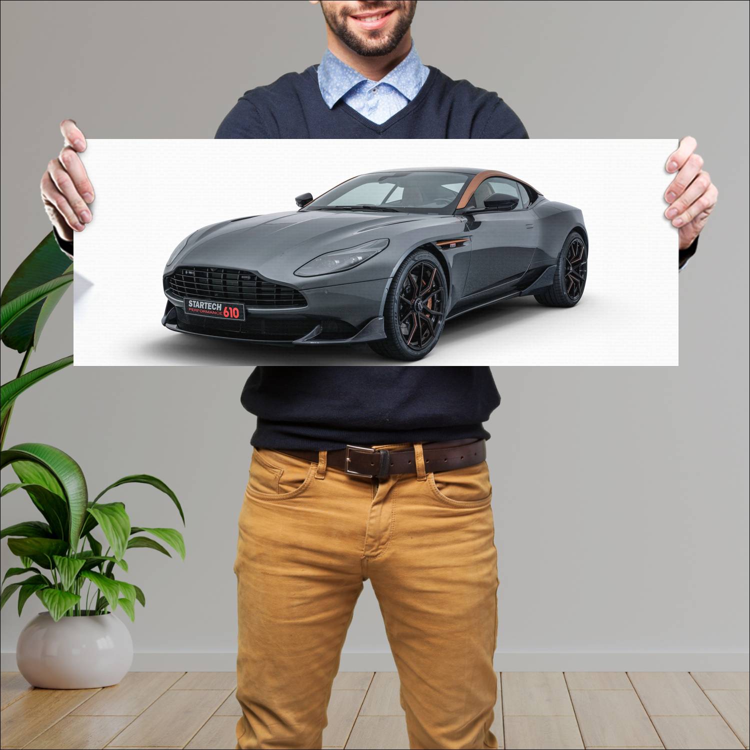 Cuadro grande 30x80cm 2018 aston martin db11 by st 590 Aston Martin