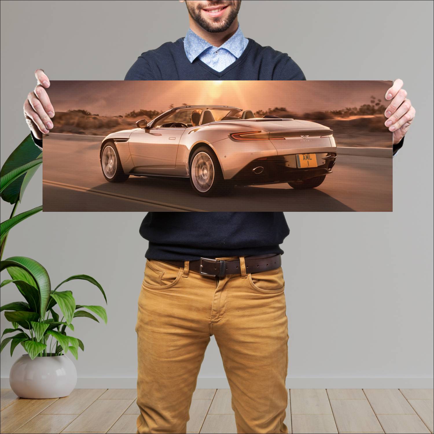 Cuadro grande 30x80cm 2018 aston martin db11 v8 vo 592 Aston Martin