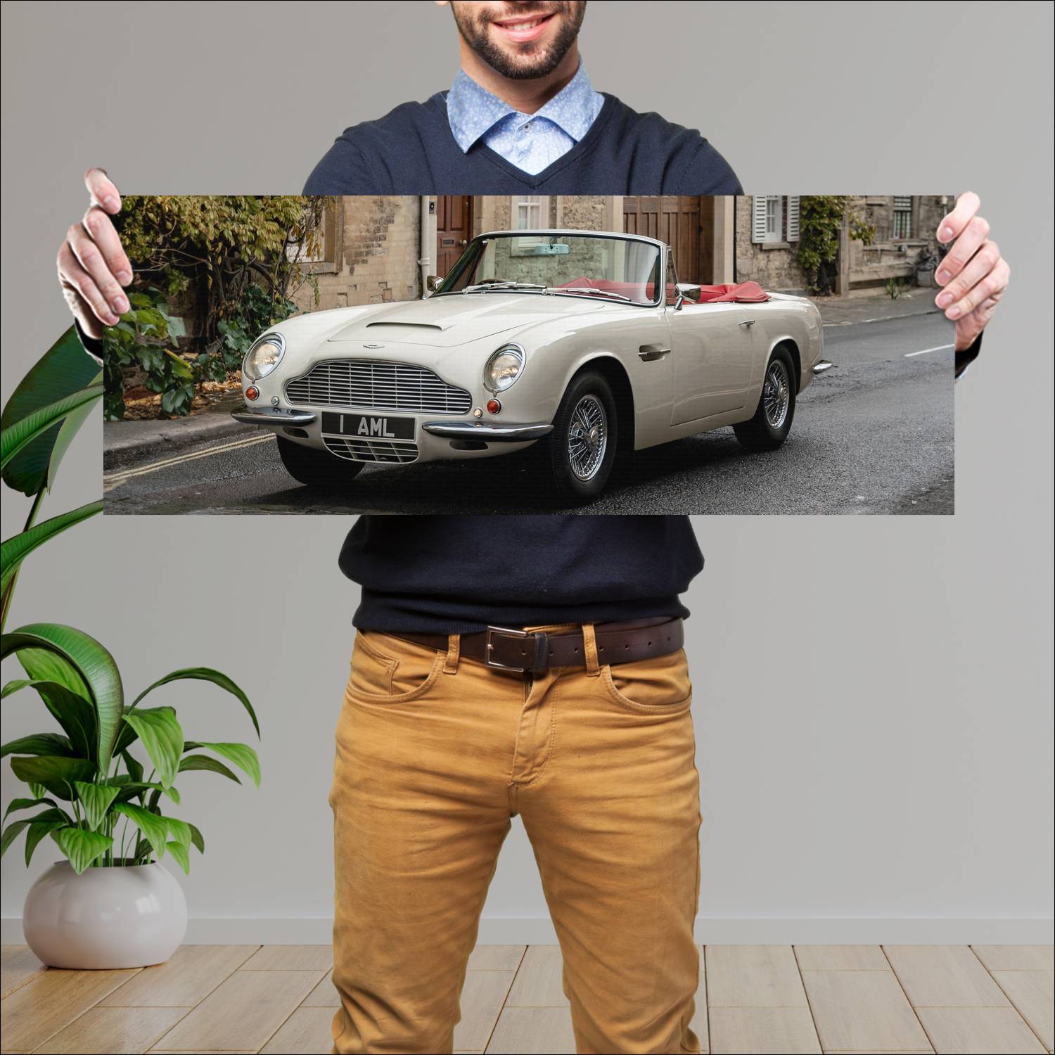 Cuadro grande 30x80cm 2018 aston martin heritage e 602 Aston Martin