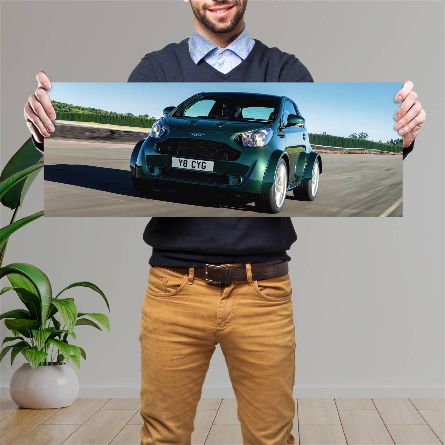 Cuadro grande 30x80cm 2018 aston martin v8 cygnet 608 Aston Martin