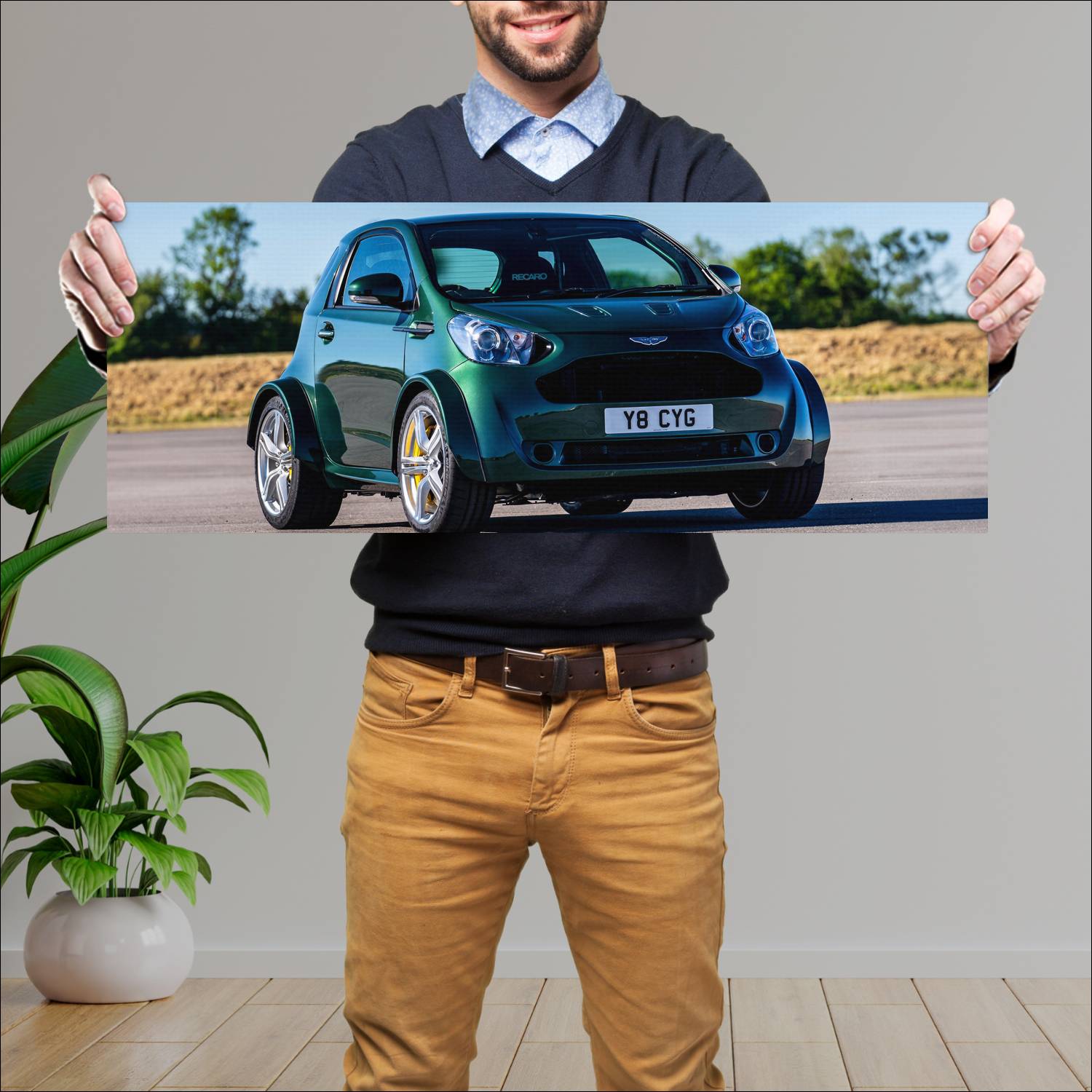 Cuadro grande 30x80cm 2018 aston martin v8 cygnet 609 Aston Martin