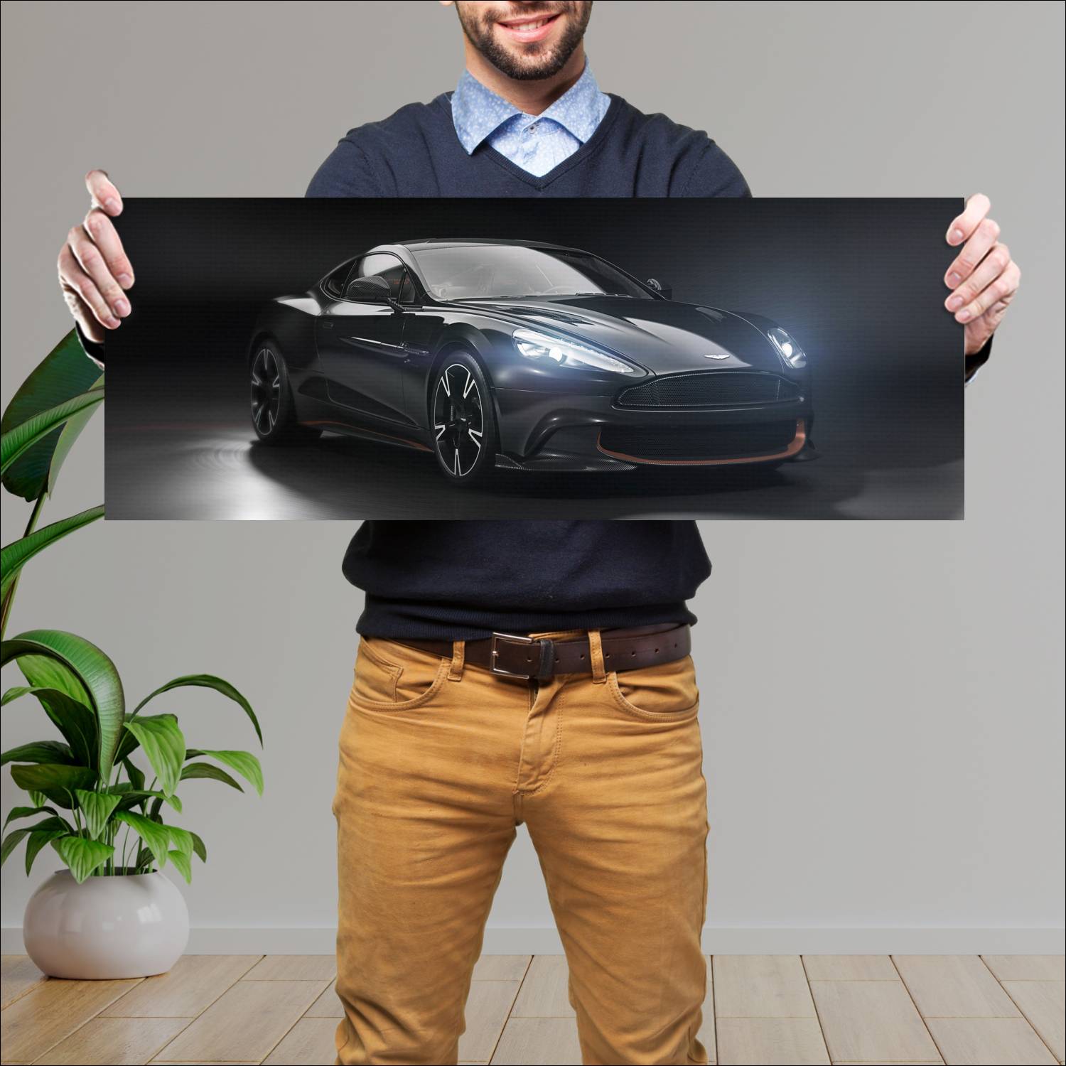 Cuadro grande 30x80cm 2018 aston martin vanquish s 611 Aston Martin