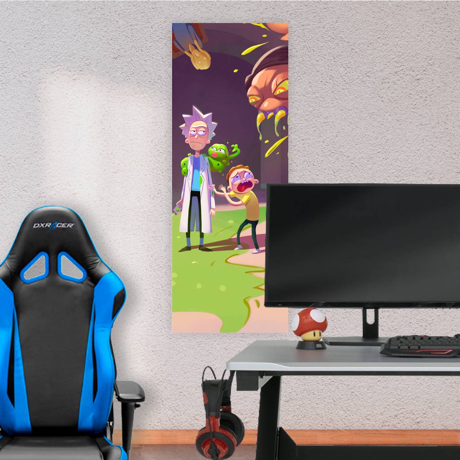 Cuadro grande 30x80cm Rick y Morty Alien Rick y Morty