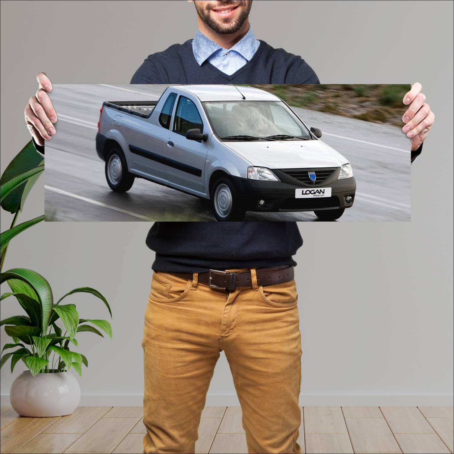 Cuadro grande 30x80cm 2007 dacia logan pick up 550 1 Dacia