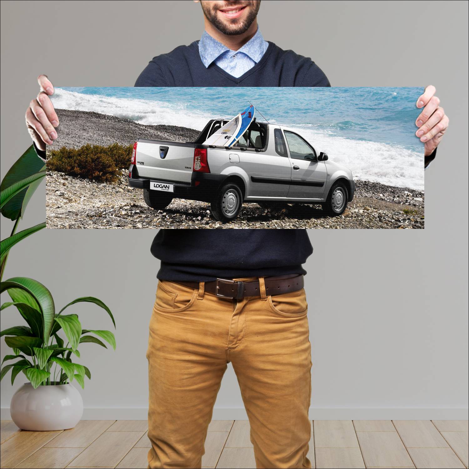 Cuadro grande 30x80cm 2007 dacia logan pick up 551 2 Dacia