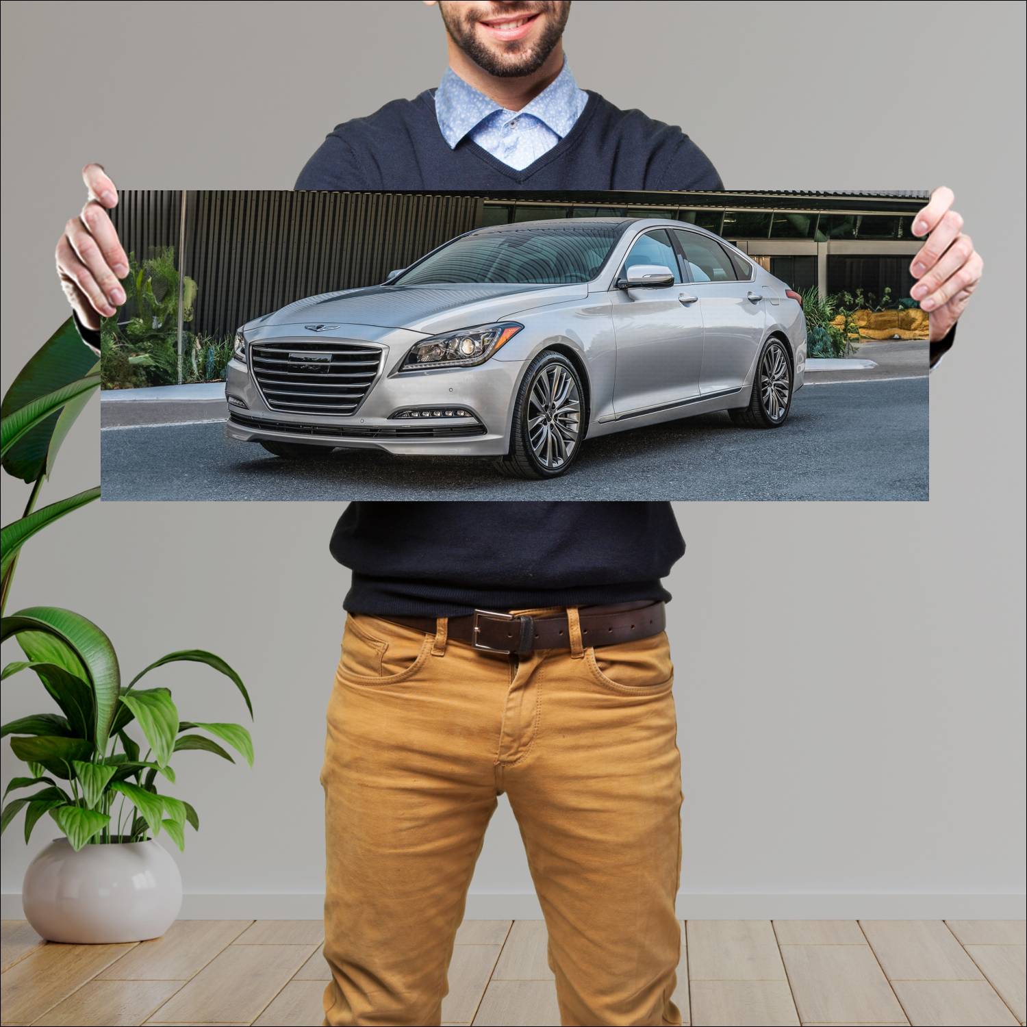 Cuadro grande 30x80cm 2017 genesis g80 auto 2 Genesis