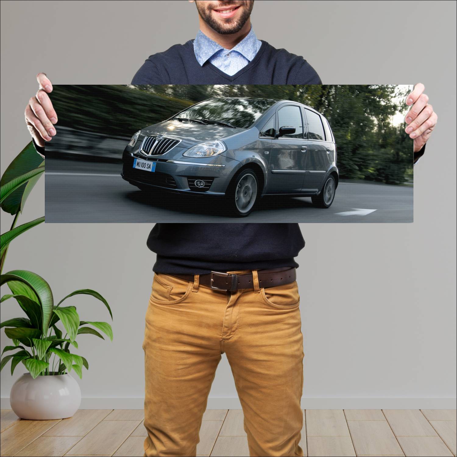 Cuadro grande 30x80cm 2007 lancia musa 556 2 Lancia