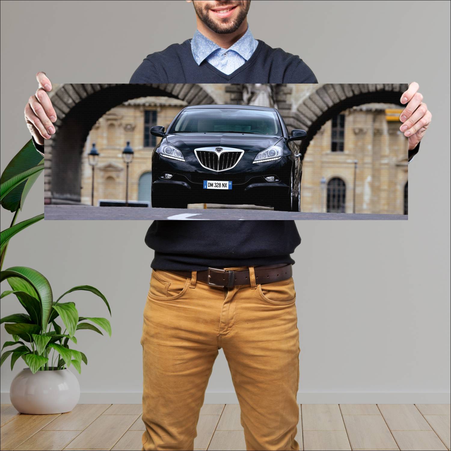Cuadro grande 30x80cm 2008 lancia delta 667 3 Lancia