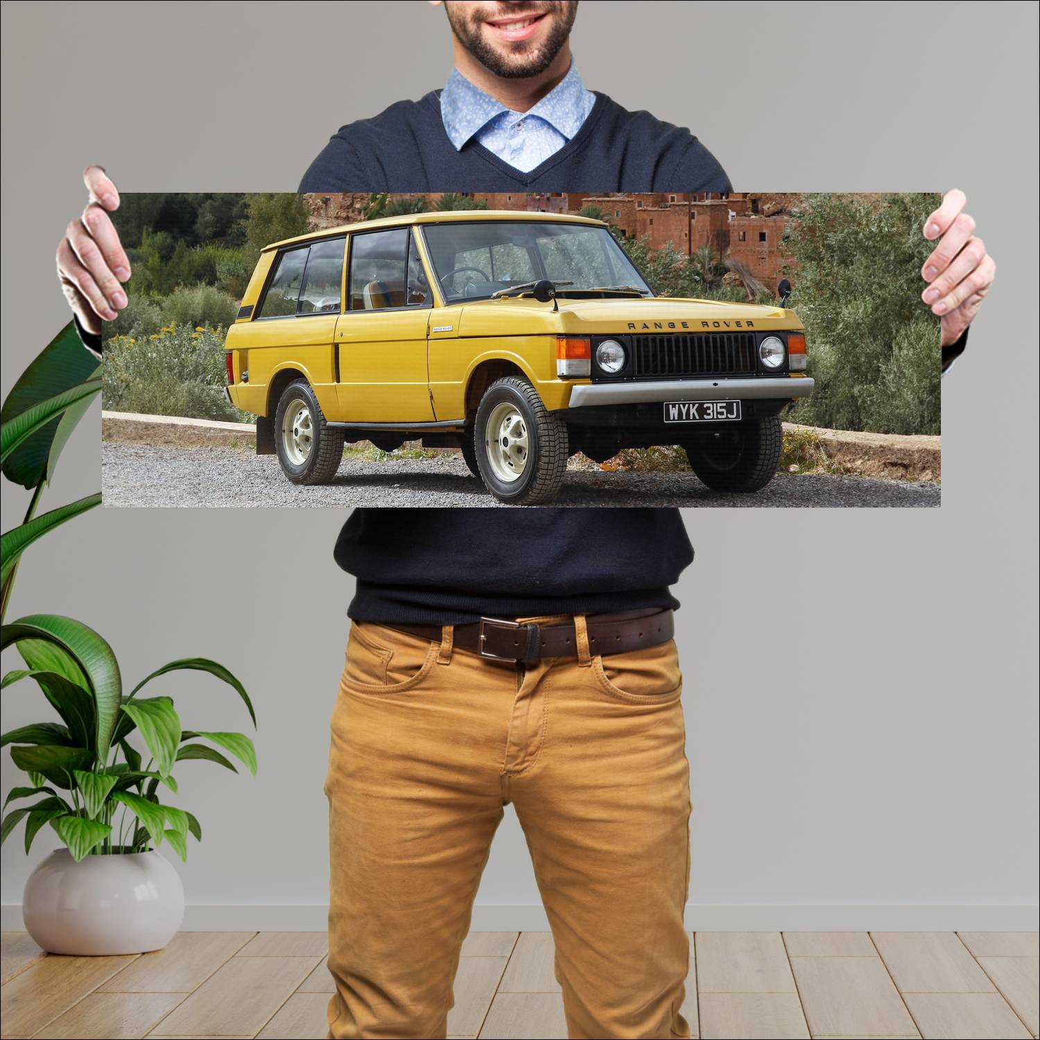 Cuadro grande 30x80cm 1970 range rover 3 door uk 3 1 Land Rover