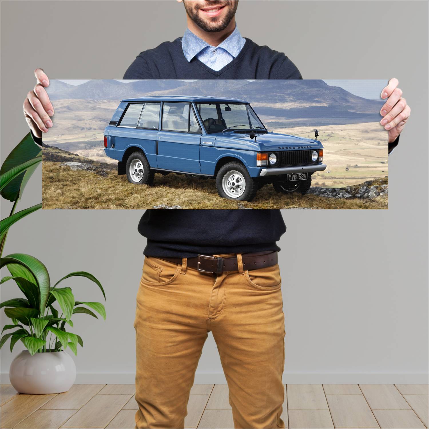 Cuadro grande 30x80cm 1970 range rover 3 door uk 3 2 Land Rover