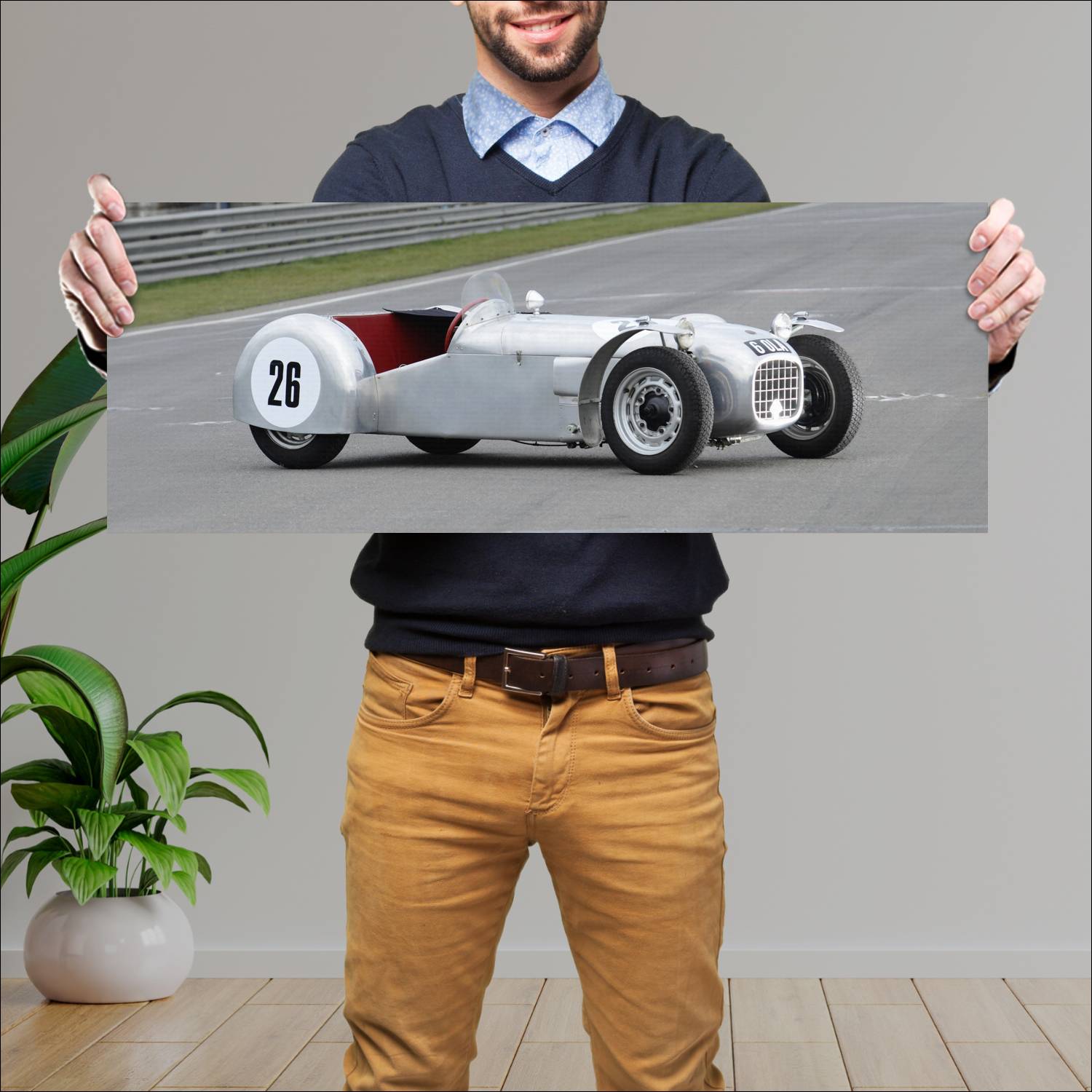 Cuadro grande 30x80cm 1952 lotus mark vi mk6 24 42 1 Lotus
