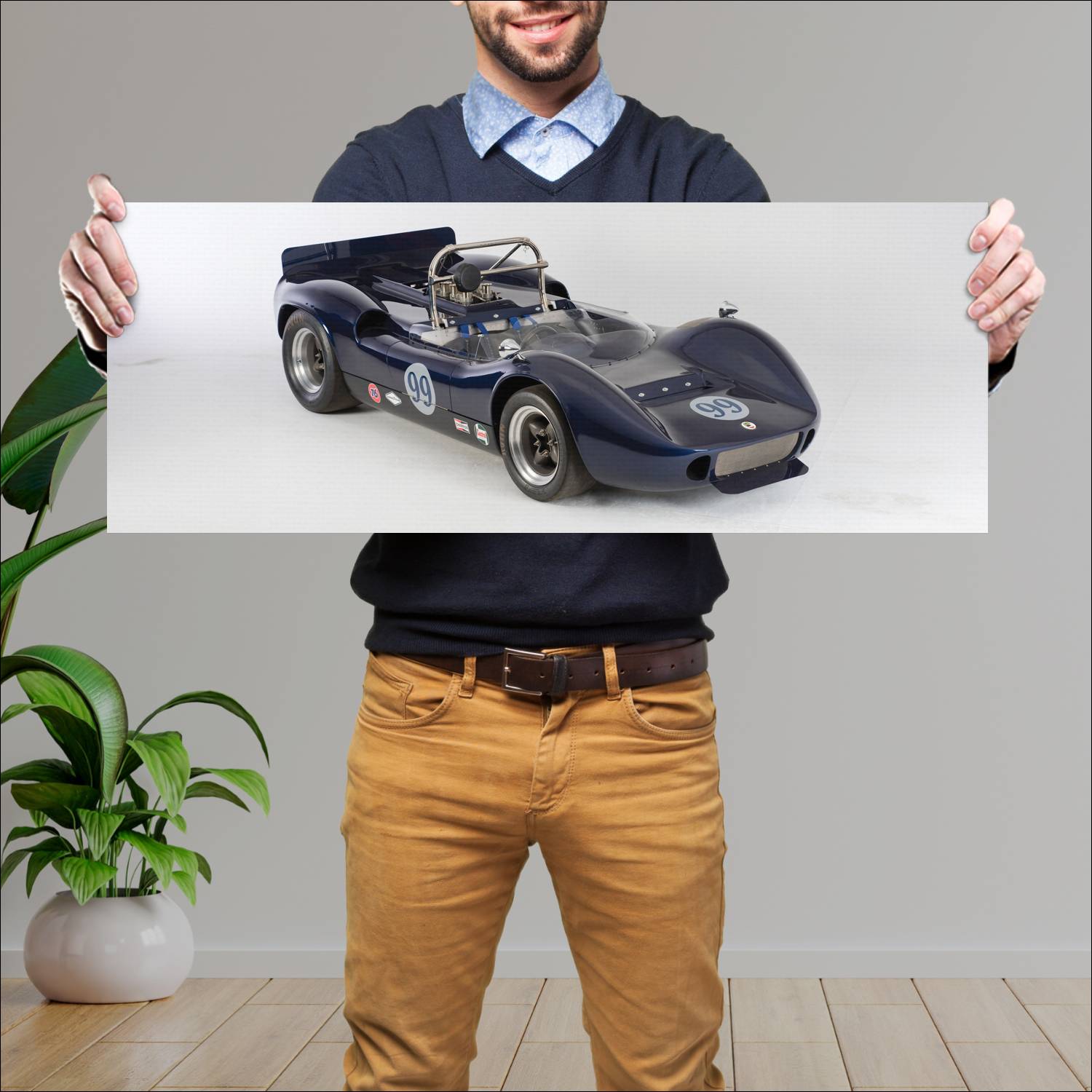 Cuadro grande 30x80cm 1966 mclaren m1b 25 auto 2 McLaren