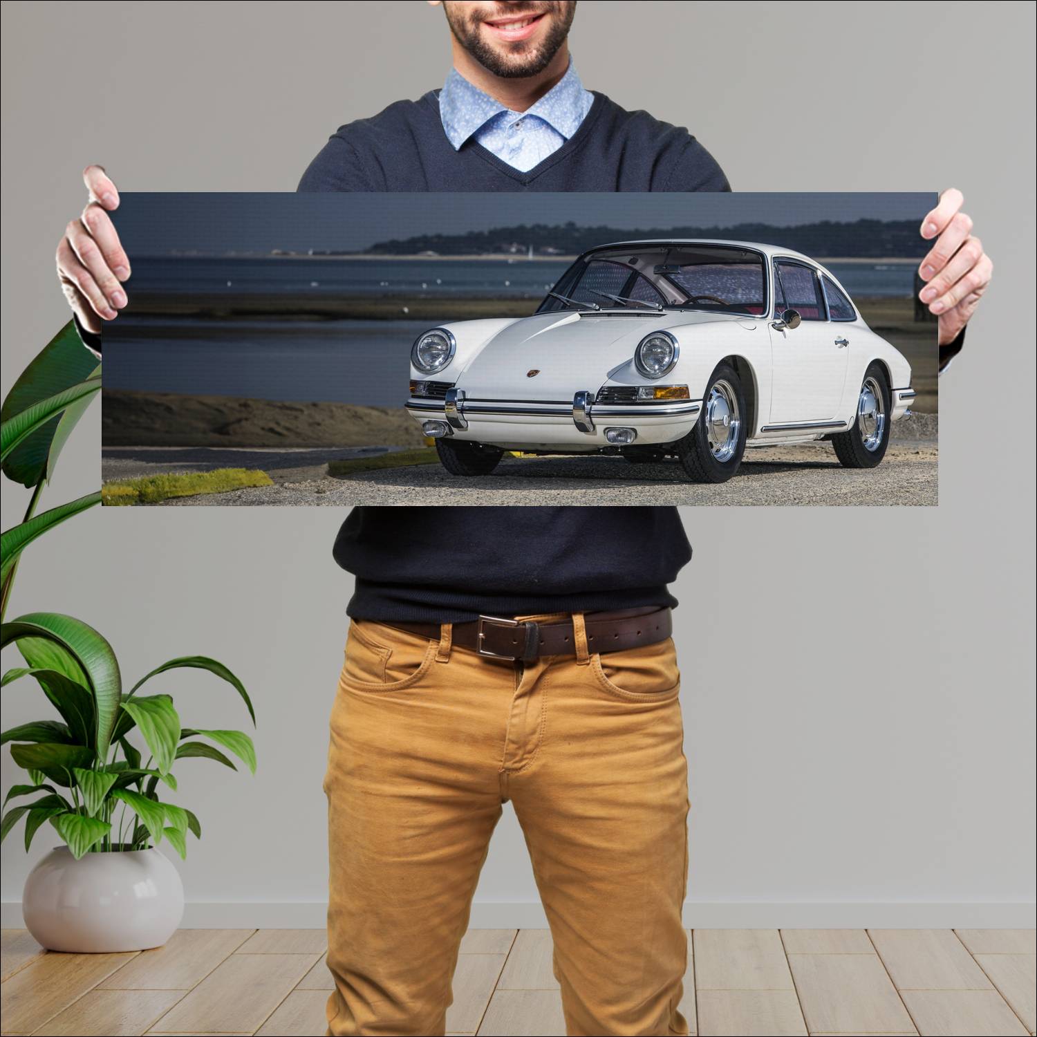 Cuadro grande 30x80cm 1964 porsche 911 auto png 1 Porsche