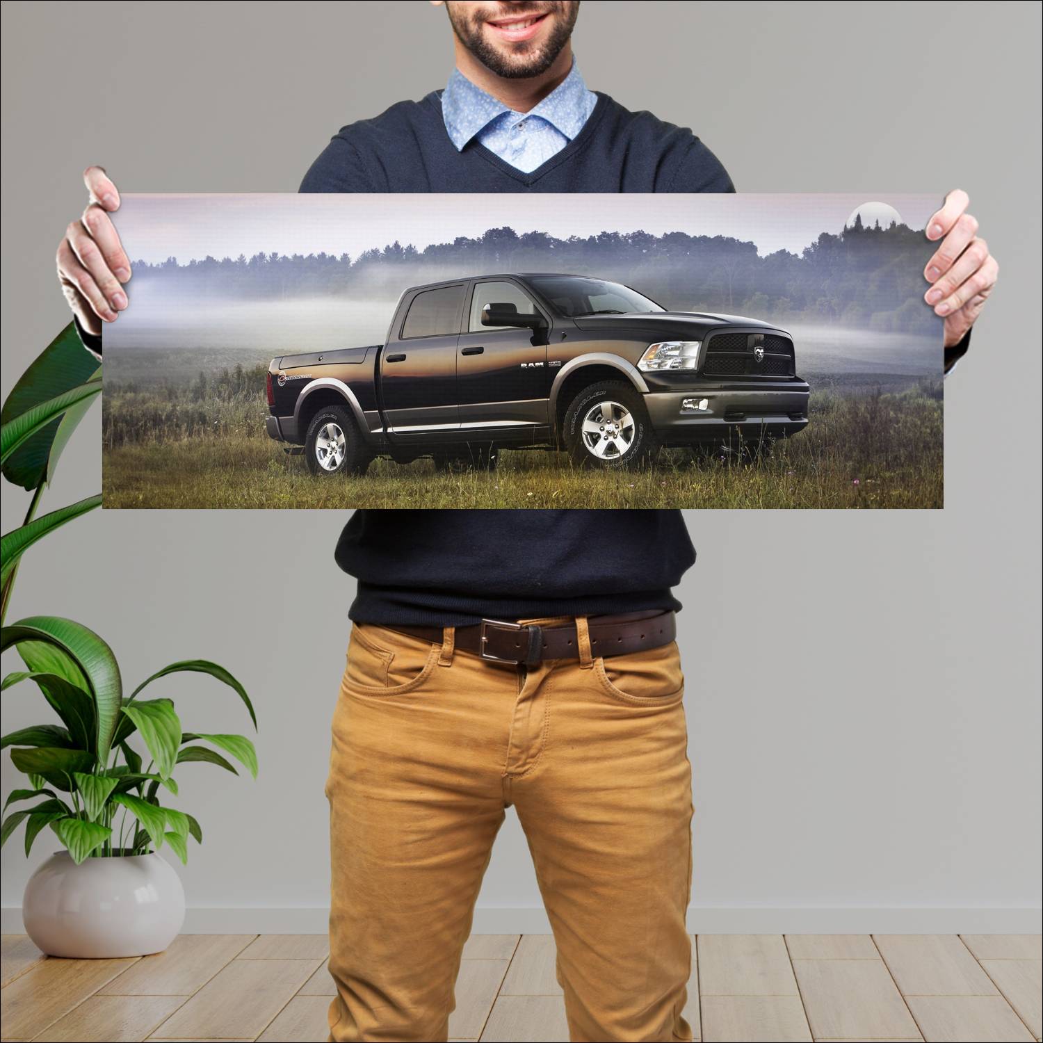 Cuadro grande 30x80cm 2011 ram 1500 outdoorsman cr 2 Ram