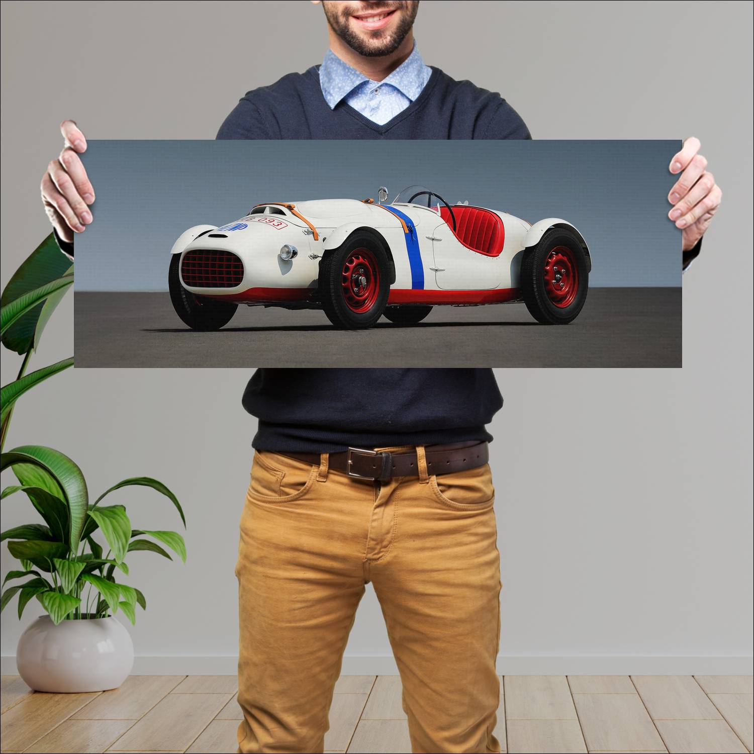 Cuadro grande 30x80cm 1950 skoda 966 supersport 33 2 Skoda
