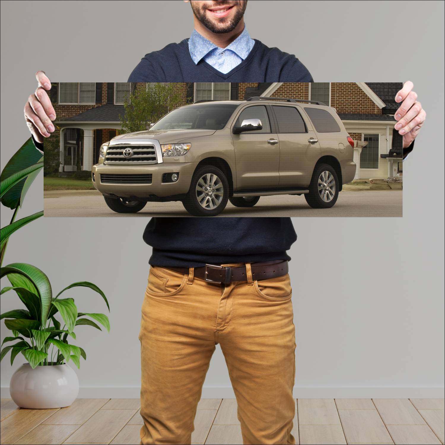 Cuadro grande 30x80cm 2008 toyota sequoia auto 1 Toyota