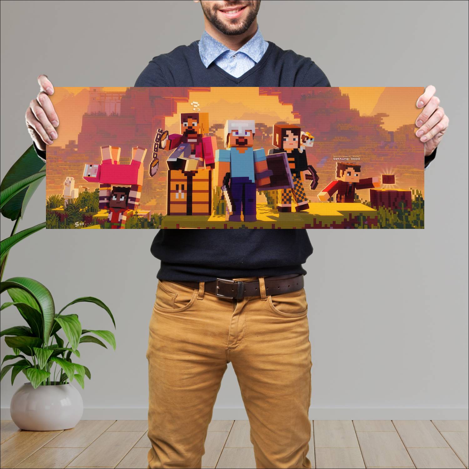 Cuadro grande 30x80cm a minecraft movie 20078 Gamer