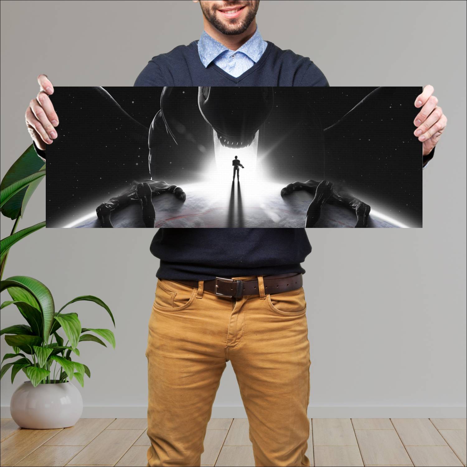 Cuadro grande 30x80cm alien rogue 18071 Gamer