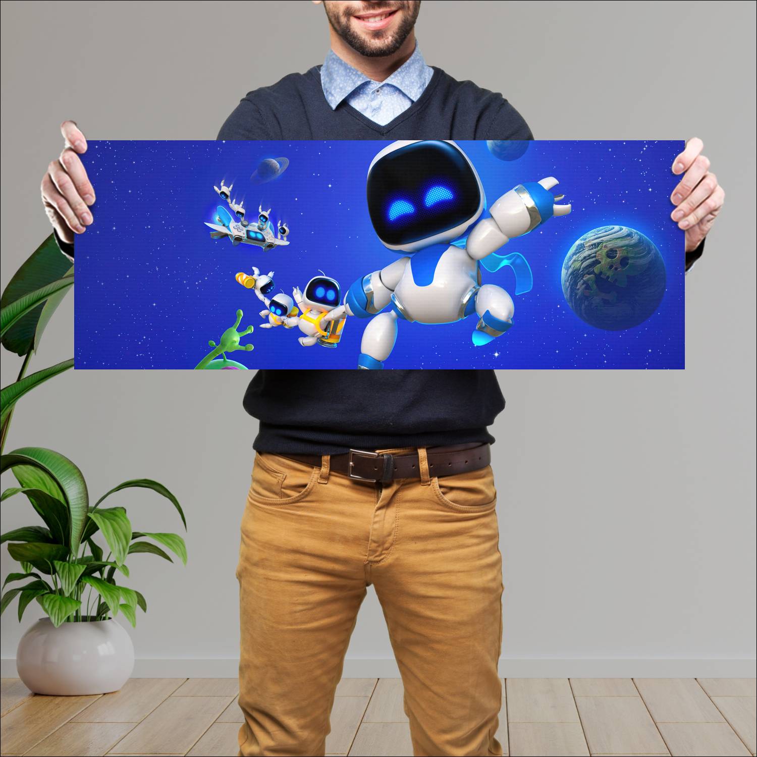 Cuadro grande 30x80cm astro bot 2024 18589 Gamer