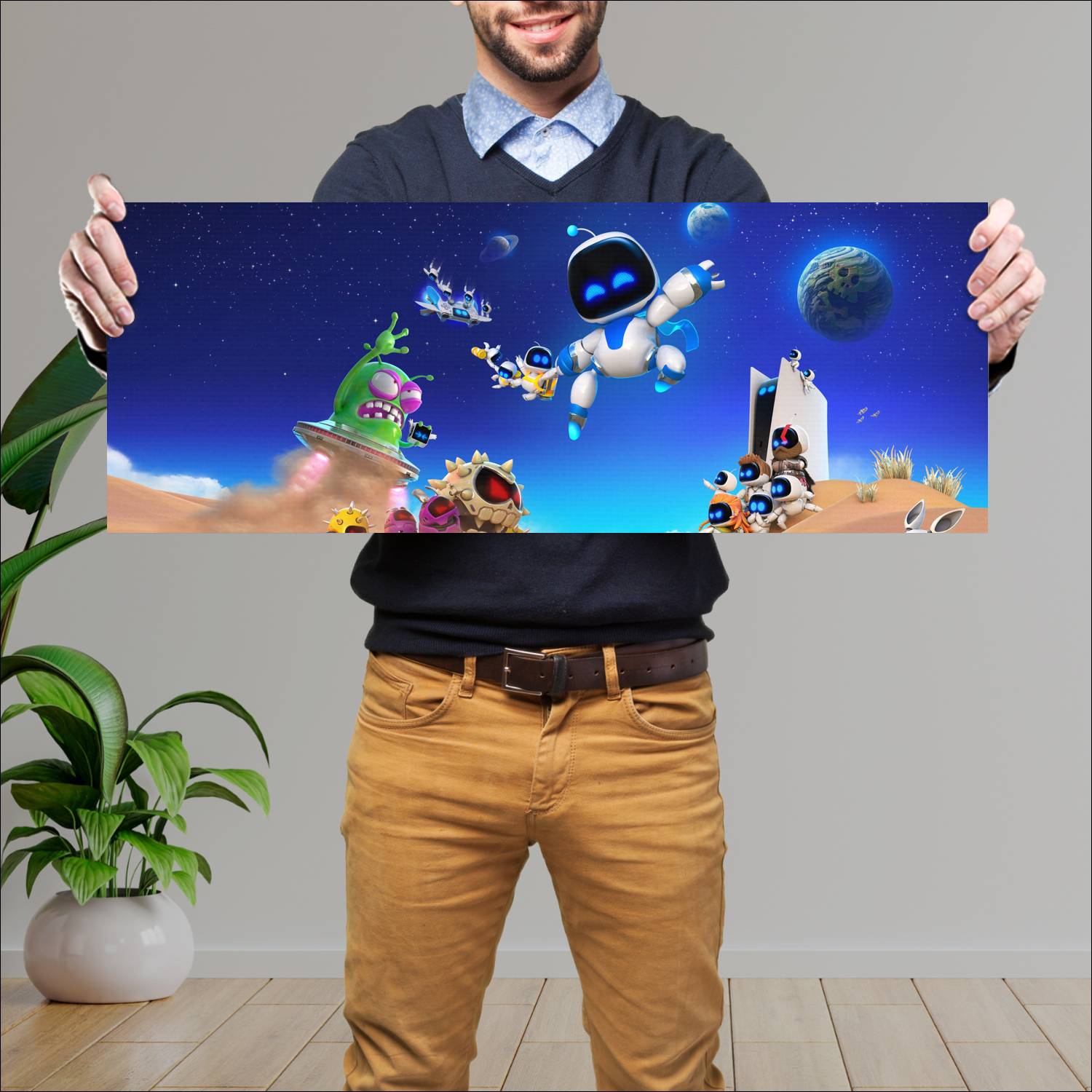 Cuadro grande 30x80cm astro bot 18660 Gamer