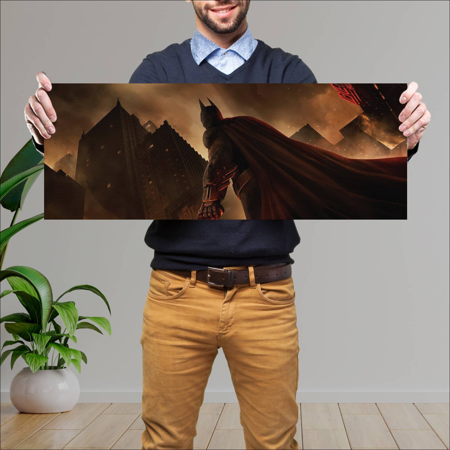 Cuadro grande 30x80cm batman arkham 19110 Gamer
