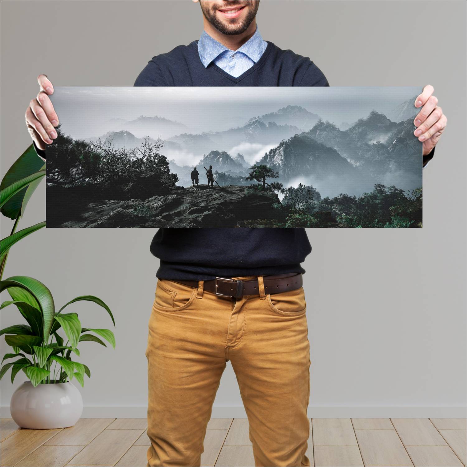 Cuadro grande 30x80cm black myth wukong 18180 Gamer