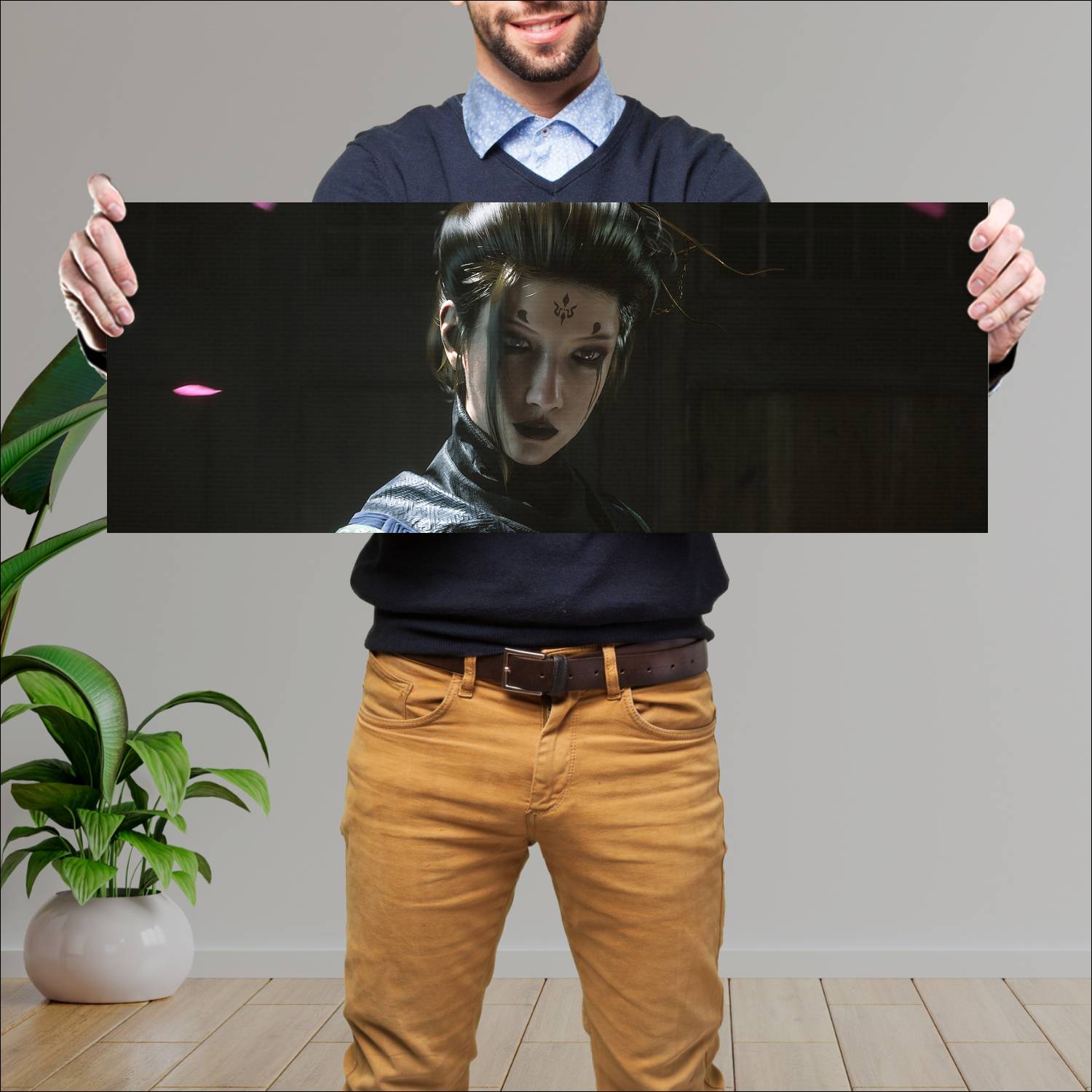 Cuadro grande 30x80cm black myth wukong 18174 Gamer