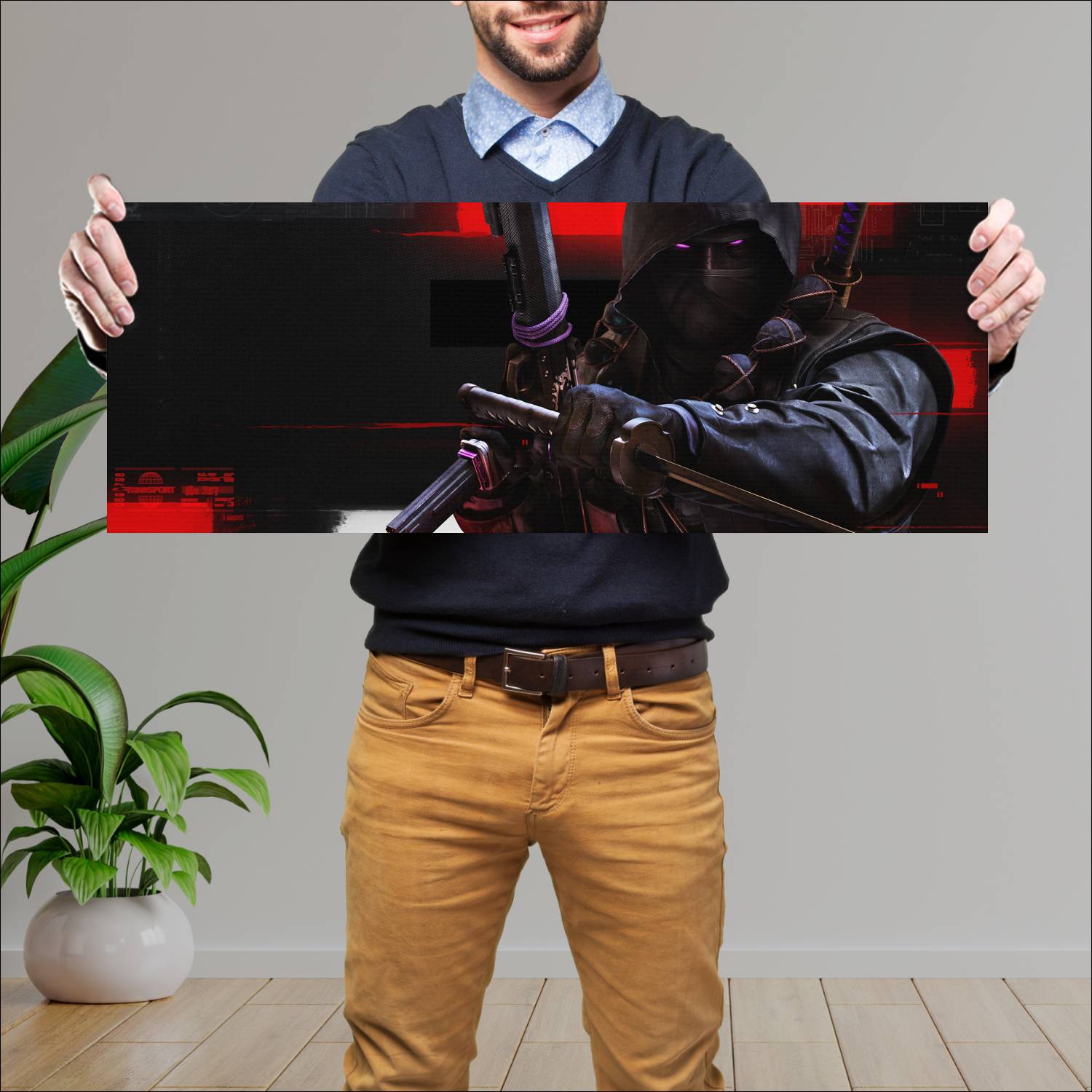 Cuadro grande 30x80cm call of duty 21037 Gamer