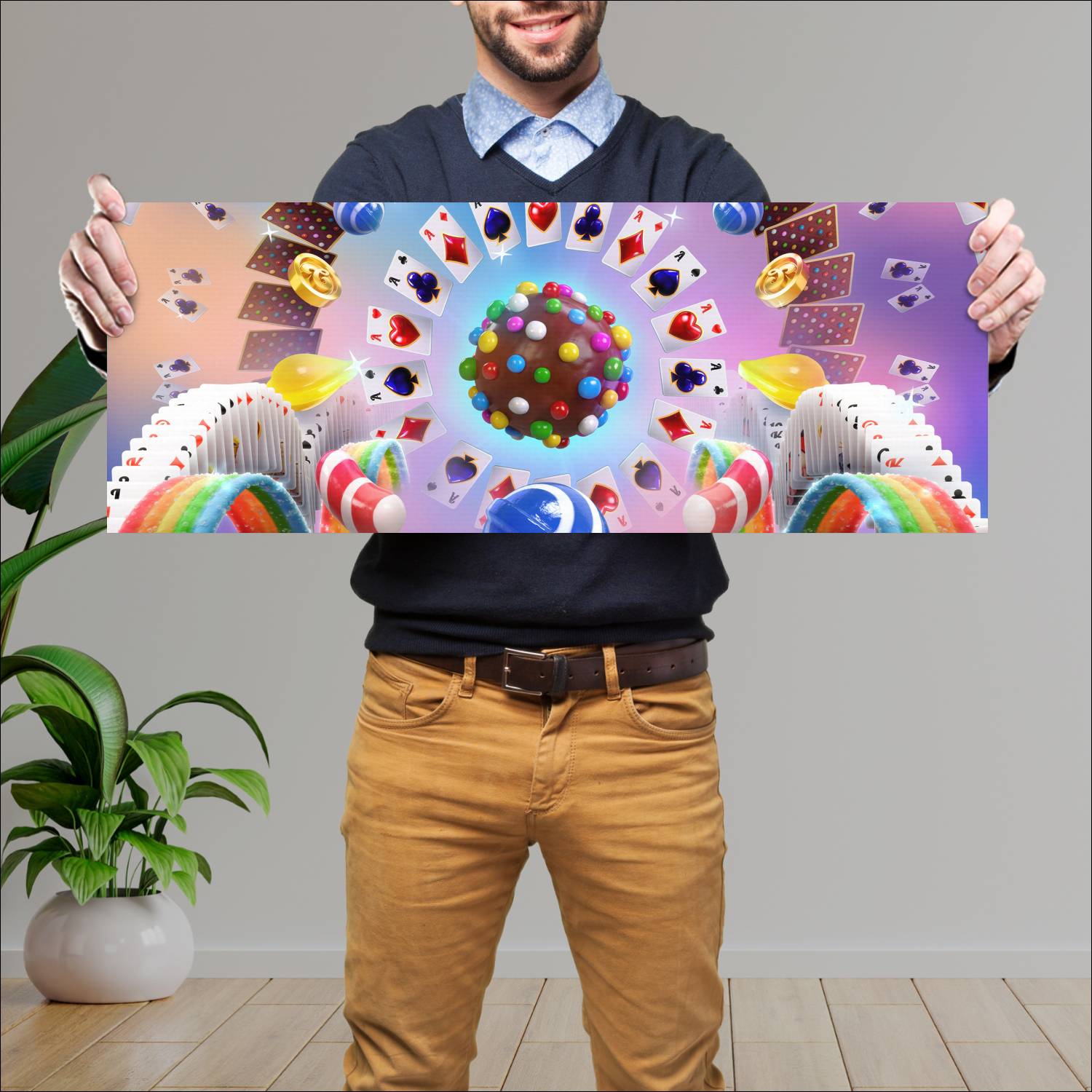 Cuadro grande 30x80cm candy crush 21435 Gamer