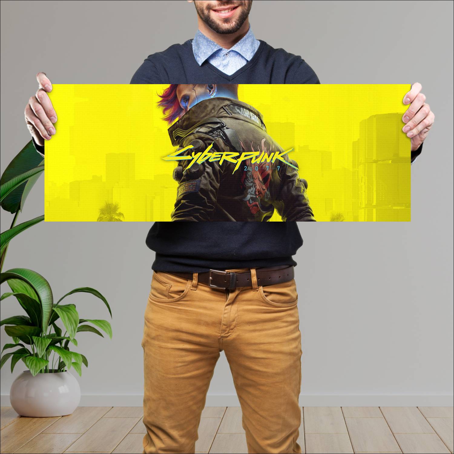 Cuadro grande 30x80cm cyberpunk 2077 20154 Gamer