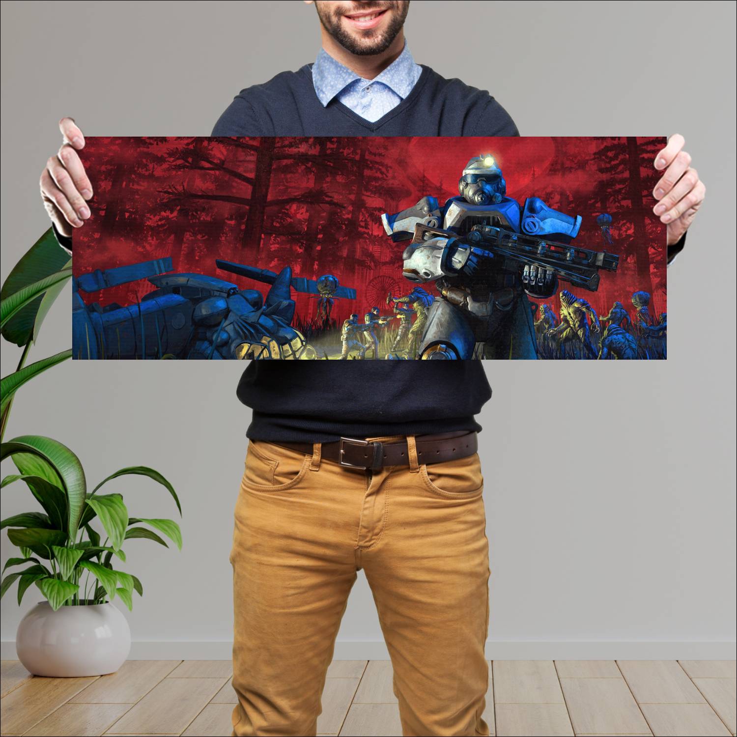 Cuadro grande 30x80cm fallout 76 video game 16064 Gamer