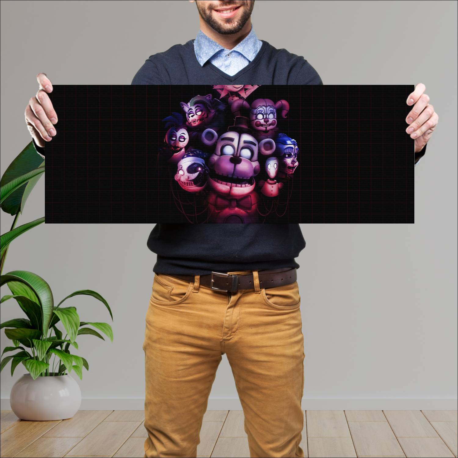 Cuadro grande 30x80cm five nights at 19409 Gamer