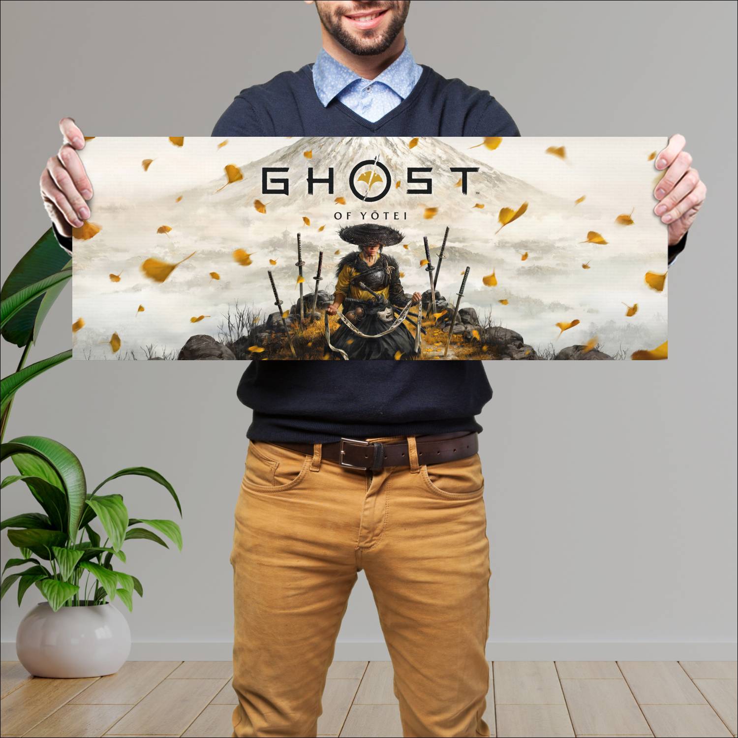 Cuadro grande 30x80cm ghost of yotei game 19048 Gamer