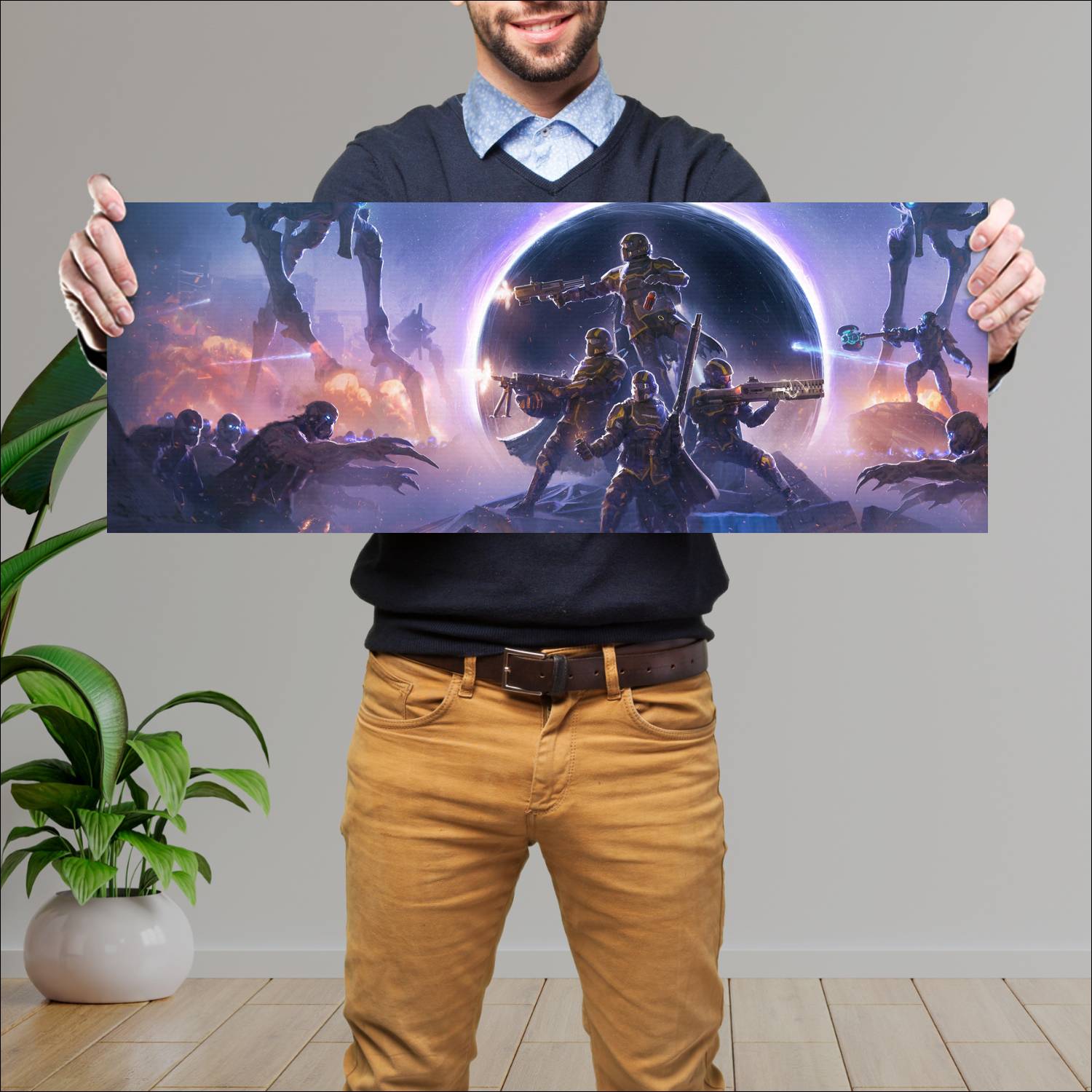 Cuadro grande 30x80cm helldivers 2 omens 20262 Gamer