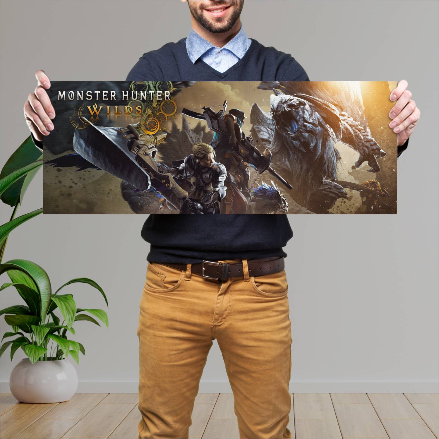Cuadro grande 30x80cm monster hunter 19165 Gamer