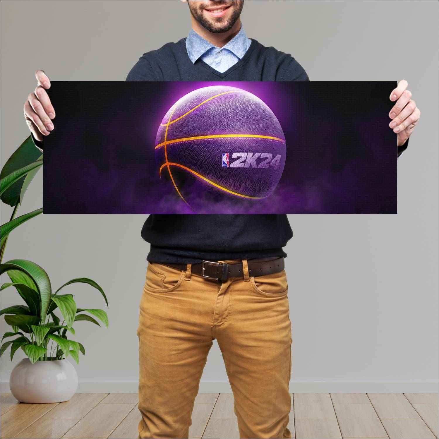 Cuadro grande 30x80cm nba 2k24 basketball 15802 Gamer
