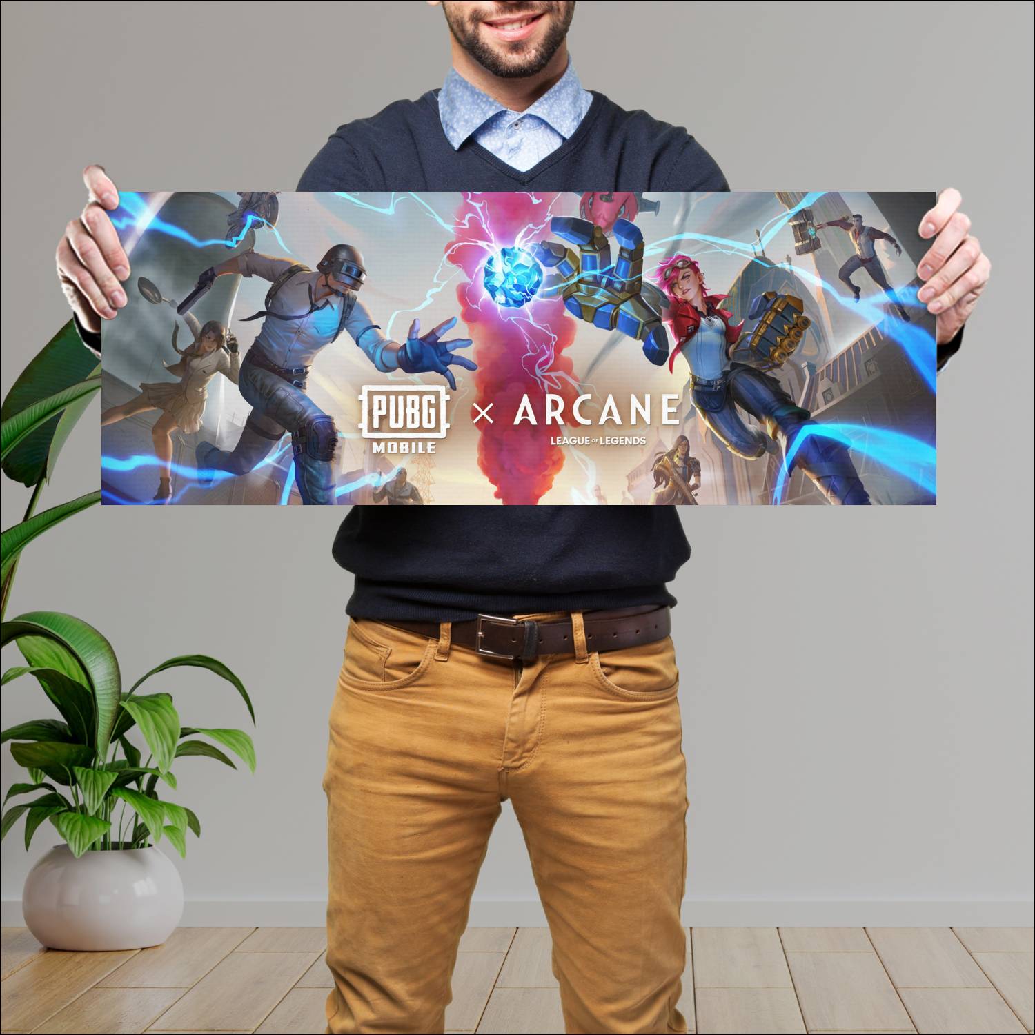 Cuadro grande 30x80cm pubg mobile arcane 19294 Gamer