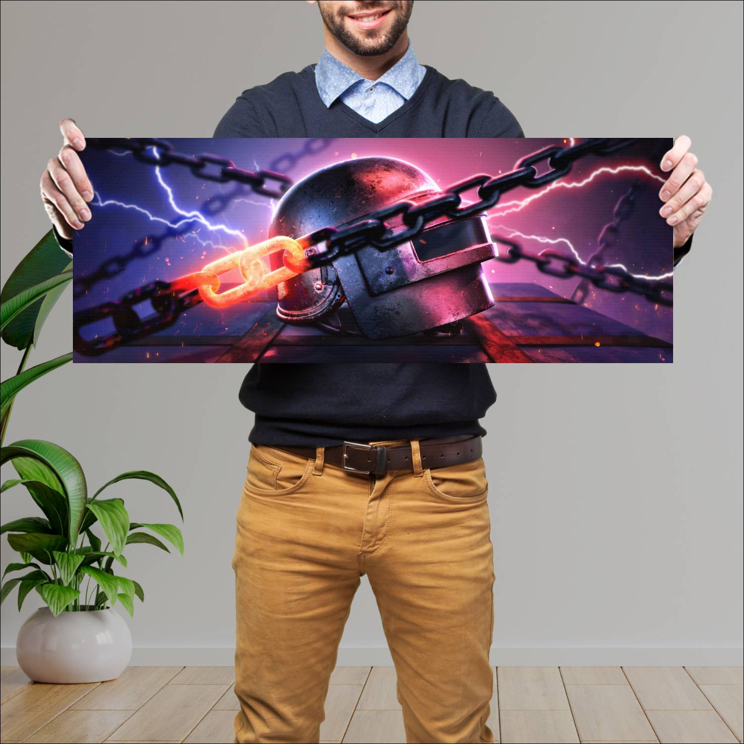 Cuadro grande 30x80cm pubg mobile tekken 19193 Gamer