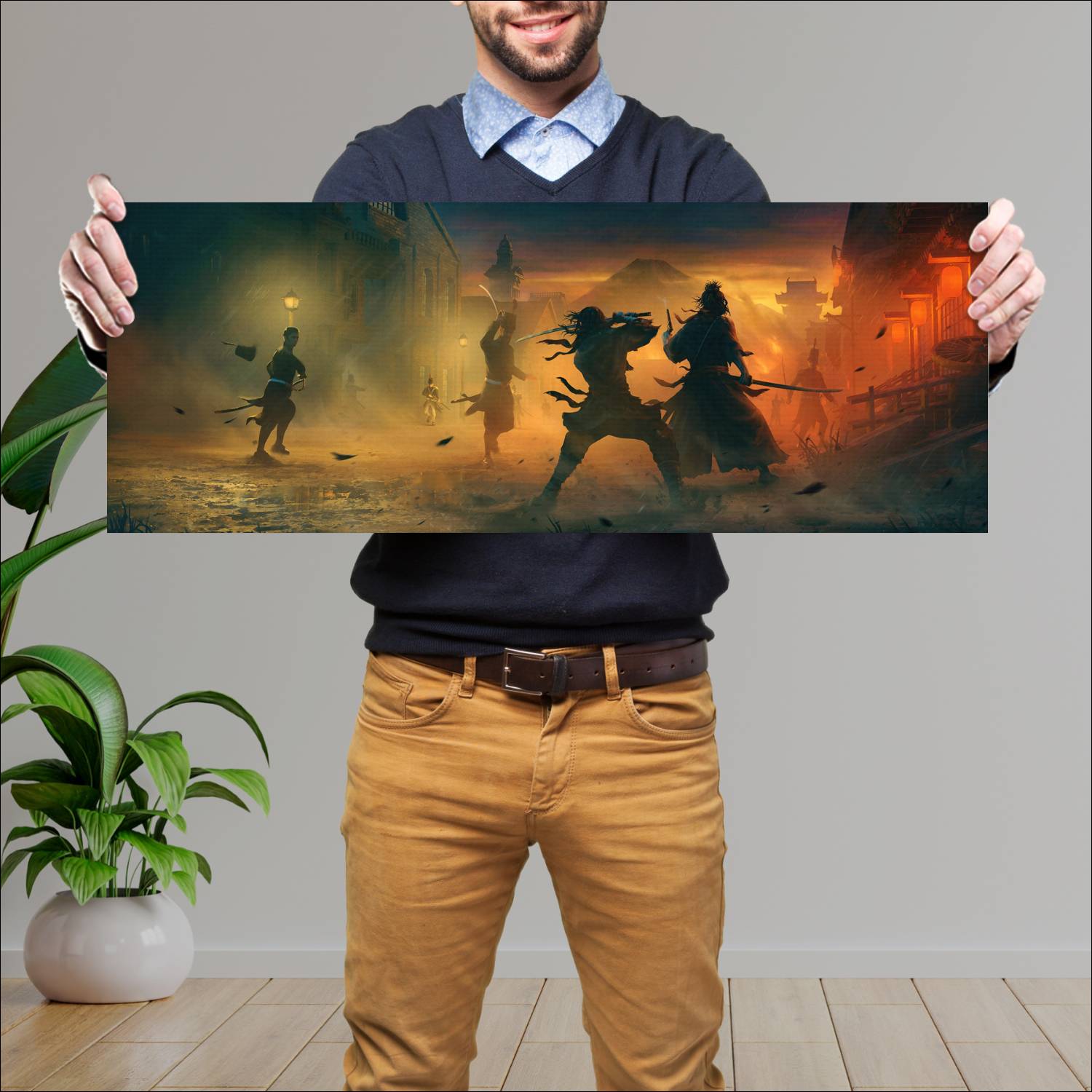 Cuadro grande 30x80cm rise of the ronin 15534 Gamer